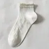 Calcetines para verano, finos, de encaje, colores contrastantes, rayas verticales, tobilleros, lunares, de malla, versátiles, sin costuras, transpirables, absorbentes de sudor, de algodón, calcetines tobilleros