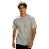 Camiseta de Comércio Exterior Transfronteiriço Manga Curta Masculina Estilo Básico Cor Sólida Simples Casual Versátil Diário Solta Estilo Europeu Tamanho Grande Camiseta