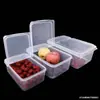 Caixa de plástico transparente para alimentos frescos, à prova de vazamentos, à prova de poeira e umidade, para cozinha