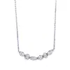 Joyería Hui Zhiyi Plata de Ley S925 Europea y Americana Colgante de Sonrisa Incrustado con Piedra Irregular Moda Versátil Estilo Commuter Collar Ajustable
