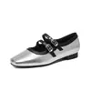 Sapatos Mary Jane de Salto Grosso Augusden para Mulheres 2026 Novo Verão Estilo Francês Leves Sapatilhas de Boca Rasa Elegantes Sapatos de Couro