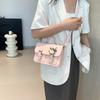Temperamento Estudiantil Femenino Bolso Cambridge para Mujer Primavera y Verano 2024 Nuevo Elegante Color Sólido Fresco Joker Pequeño Bolso Cuadrado Pequeño