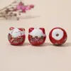 Nuevo color gato exquisito diy accesorios de joyería vintage cerámica gato de la suerte cuentas sueltas cerámica pintada gato de la suerte