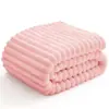 Sofá Cama de Moda Manta Rayada Suave Pelusa Decoración de Dormitorio de Verano Tamaño Grande Múltiples Colores Disponibles Manta de Viaje para Aire Acondicionado