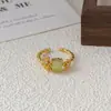 Anillo Abierto Geométrico Vintage Medieval Personalizado con Micro-Adornos Moda Retro para Mujer Diseño de Nicho de Alta Gama