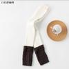 Leggings de calcetín gruesos para niñas con forro polar para otoño e invierno con leggings de calcetín de rayas finas de moda, Leggings cálidos Maillard