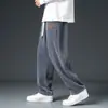 Calça de Moletom de Veludo Cotelê para Homens, Calça Esportiva Reta para Inverno, Calça Longa com Caimento de Marca Tendência com Forro de Lã, Tecido de Veludo Cotelê