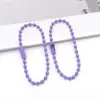 Cadena de Cuentas Redondas Pintadas de Colores Transfronteriza, Cadena con Colgante Guka, Cadena de Cuentas Onduladas, Cadena para Llavero DIY de Color Caramelo, 2.4 mm de Grosor
