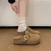 Sandálias Birkenstock com Sola Grossa e Aumento Interno de Altura Femininas 2026 Novo Outono Versátil para Pessoas Baixas Bico Fechado Meio Chinelos Birkenstock para Exterior