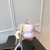 Bolsa Feminina 2025 Novo Estilo Cereja Moda Fofa Desenho Animado Bolsa de Mão Pequena Quadrada Estilo Ins Bolsa de Ombro Transversal para Menina