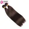 Peruca de Cabelo Liso Chocolate Real Cor Castanha 2# Cabelo Humano Remy Liso