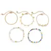 Joyería Transfronteriza Europea y Americana Nicho Simple Apilado Pastoral Joyería de Perlas Moda Lentejuelas Borla Margarita Pulsera