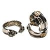 Serie Cross Creed Anillo Original Medieval Retro Cola de Iris Plata Europeo y Americano Personalizado Anillo Abierto Anillo de Flor