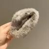 Pinza de Pelo de Felpa para Otoño e Invierno para Mujer, Pinza de Pelo de Felpa para la Parte Posterior de la Cabeza, Pinza Grande, Pinza de Tiburón, Grande y de Alta Gama