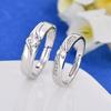 Joyería de imitación plata esterlina anillo abierto para pareja europeo y americano para hombres y mujeres coreano para boda anillo de cola joyería ajustable en vivo al por mayor