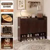 Gabinete de Zapatos de Madera Maciza Estantería de Almacenamiento para Entrada de Casa Unidad de Estantería Integrada Montada en la Pared 2026 Nuevo Modelo Gabinete de Almacenamiento para Pasillo de Entrada