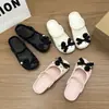 Hermosos Zuecos de Perlas Estilo Ballet para Mujer, Novedad Primavera/Verano 2026 para Exteriores, Zapatillas Medias Cerradas de Suela Gruesa