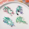 Estilo vacacional de verano color flor borla lirio orquídea diy hecho a mano fresco tocado accesorios para el cabello pendientes material venta al por mayor