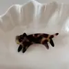 Grampo de Gato Fofo com Pernas Curtas Textura de Acetato Franja Presilha Lateral Elegante Presilha de Bico de Pato Presilha para Franja Acessórios de Cabelo Novo Estilo
