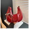 Bolso de Moda Media Luna para Axila para Mujer 2025 Nuevo Moda Primavera Lazo Bolso Dumpling Bolso de Hombro para Viaje