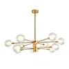 Lustre de madeira Nokwei para sala de estar, luz principal para o hall, luminária estilo meados do século, novo estilo chinês, luxo leve, luminária de sala de estar vintage de alta qualidade