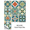 Estilo Bohemio Colorido Patrón Geométrico Adhesivo para Azulejo Cerámico Cocina Sala de Estar Embellecimiento de Pared Adhesivo de Pared Decorativo Impermeable Autoadhesivo