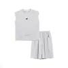 Conjunto de Colete Infantil Verão 2026 Novo Estilo Coreano Roupa de Verão Infantil Secagem Rápida Sem Mangas Conjunto de Duas Peças Tendência