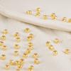 Botón de presión bañado en oro real color oro 14K retención de color olla a presión clip de posicionamiento hebilla de cierre de línea de pesca accesorios para pulsera collar DIY