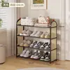 Estante de Almacenamiento de Zapatos de Múltiples Niveles para Entrada del Hogar, Zapatero Ahorrador de Espacio para Dormitorio de Estudiantes, Tejido de Ratán Modelo Nuevo 2026, Entrada Sencilla