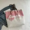 2025 Nuevo Bolso de Playa Tote Letra Moda Simple Bolso con Borla Bolso de Mamá Gran Capacidad Bolso de Hombro