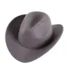 Sombrero de Copa Rizado Vaquero Occidental Europeo y Americano Otoño e Invierno Nuevo Sombrero de Lana Jazz Retro Sombrero de Copa de Fieltro Transfronterizo para Hombres y Mujeres