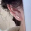 Pendientes de Moda Exquisitos y Sencillos Estilo Francés para Mujer, Circonita Microincrustada, Pendientes Versátiles Personalizados, Lujo Ligero, Gama Alta, Pendientes Elegantes