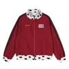 Outono Retrô Americano Estrela Gola Alta Jaqueta Moletom Cardigan Esportivo Meninas Início do Outono Patchwork Bloco de Cores Top Curto