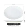 Prato de Peixe Cerâmico de Alto Valor Jingdezhen Porcelana Óssea Branca Pura Prato Doméstico para Peixe Cozido Hotel Prato Oval para Frutos do Mar