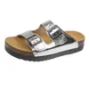 Sapatos Retro com Solado Plano Macio para Aumentar a Altura para Mulheres 2026 Novo Estilo Chinelos de Solado Grosso para Uso Externo Solado de Cortiça Tira Única Casuais Meio-Chinelos
