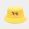 Sombrero de Pescador para Mujer Estilo Coreano Nueva Llegada Sombrero de Cubeta Bordado de Hongo que Muestra la Cara Pequeño Sombrero para el Sol de Exterior Sombrero de Protección Solar de Verano
