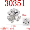 Joias de Liga Colorida Pingente de Trevo de Quatro Folhas com Pétalas de Coração Incrustadas de Diamante Brincos Studs Brincos de Pressão Colar Acessórios de Moda DIY