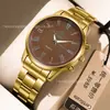 Reloj de pulsera para hombre con banda de acero para negocios transfronterizos, esfera romana rayada, reloj de cuarzo luminoso, reloj de pulsera para hombre, venta al por mayor de fábrica