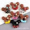 Accesorios de Resina Pegamento Blanco Juguete de Comida Funda para Teléfono Celular Tocado Accesorios para el Cabello DIY Accesorios de Minnie Donut Material de Pinza para Bebé