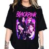 Camiseta de mujer con estampado de algodón puro de serie de personajes famosos, tops casuales de verano para mujer, inyección directa digital de gran tamaño