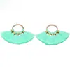 Pendientes de Aro Metálico con Borla de Abanico de Colores Accesorios para el Cabello Accesorios Colgantes Hechos a Mano DIY Colgante para Llave Colgante Pequeño