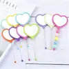 Nuevo Espejo de Maquillaje de Mano con Forma de Corazón Espejo de Corazón Creativo DIY con Perlas Espejo de Maquillaje de Plástico Portátil de una Cara Venta al por Mayor