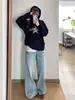 Jeans Retro Americano Scimitar para Mujer Nueva Colección Primavera/Verano 2026 Pantalones de Pierna Ancha Sueltos de Tiro Alto con Efecto de Caída, Pantalones Adelgazantes de Largo Hasta el Suelo