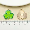 Sombrero Verde Irlandés que Gotea Aceite Trébol de la Suerte Colgante de Trébol Pulsera Llavero DIY Accesorios de Joyería