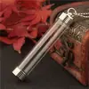 Collar Colgante de Botella de Vidrio Hueca Abrible de Gran Capacidad Extendido a la Moda para Hombres y Mujeres