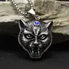 Comercio exterior transfronterizo al por mayor retro punk moderno para hombre animal leopardo Diamante titanio acero colgante para hombre personalidad hip hop collar