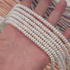 Perlas de Agua Dulce Planas Naturales con Agujero Pasante Cuentas Sueltas Brillo Fuerte Perlas Redondas Planas Reales Accesorios para Pulsera Collar Pendiente DIY