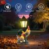 Pareja Transfronteriza Gallo Artesanías de Resina Adornos Jardín Exterior Luces Solares Camino de Jardín Decoración Luces de Paisaje