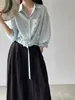 Oferta Especial, Sin Devoluciones ni Cambios Camisa Estilo Francés Jiangzuo, Top Casual de Diseño de Nicho de Alta Gama para Mujer 6535