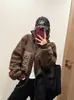 26 Nuevo Producto de Otoño AL Chaqueta Corta Deportiva Casual Versátil de Moda Trendy con Cuello de Lana de Cordero 8122